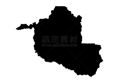 朗多尼亚洲,边界,海岸线,河流,巴西,剪影