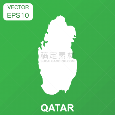 商务,卡塔尔,图标,轮廓,概念,边界,图表,领土行为