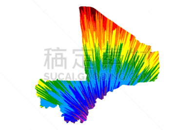 彩虹,马里,抽象,色彩鲜艳,现代,锡卡索,光谱色,设计,剪影