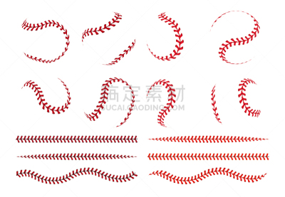 baseball ball lace spherical curve and straight