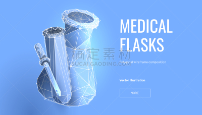 概念,矢量,化学,健康保健,几何形状,烧瓶,抽象,分离着色,蓝色背景,高雅