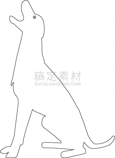 狗,吠声,轮廓,计算机图标,自然美,动物,尾巴,小狗,坐,剪影