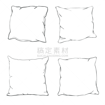 华丽的,枕头,漫画,无忧无虑,纺织品,软垫,床,床上用品,绘制,布置