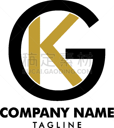 initial letter gk logo template design