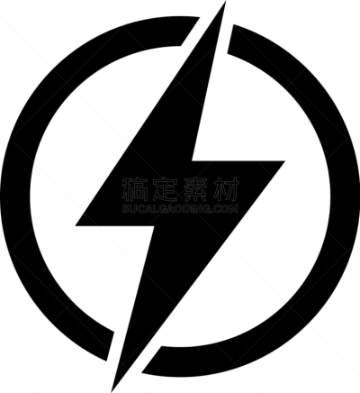 电,平坦的,图标,圆形,概念,能力,危险,迅速,技术,闪电