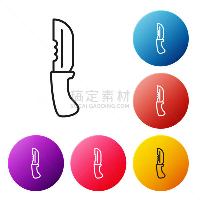 符号,矢量,绘画插图,图标,刀,白色背景,圆形,色彩鲜艳,按钮