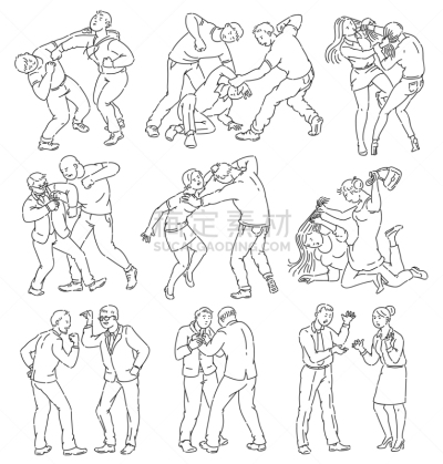 人,图画书页,白色人种,成年的,男人,女人,女孩,古老的,争论,收集