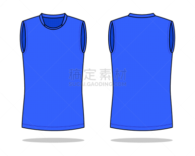 背心,模板,蓝色,矢量,空白的,用右手,纺织品,棉,泰国,聚酯
