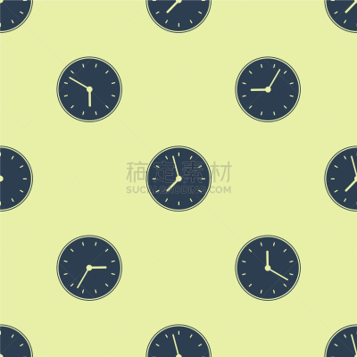 blue clock icon isolated seamless pattern on