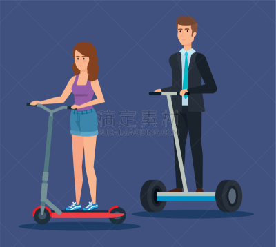 男商人,女人,个人机动车,多代家庭,人,高雅,制造机器,男人,骑,休闲