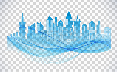 都市风景,蓝色,建筑外部,房屋,城镇,摩天大楼,图像,建筑业,矢量,剪影