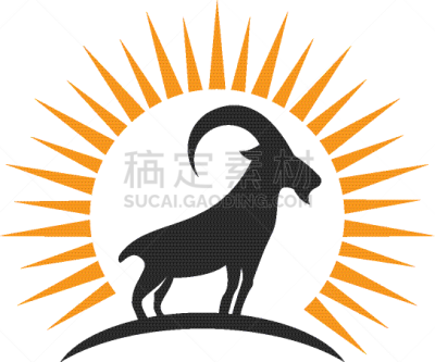 山羊,品牌名称,模板,商务,野生动物,哺乳纲,动物,有角的,剪影
