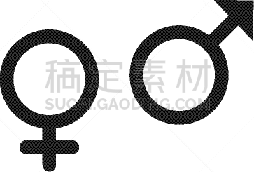 分离着色,性别标志,计算机图标,灰发,扁平化设计,时髦的,人,男人,男孩,女人