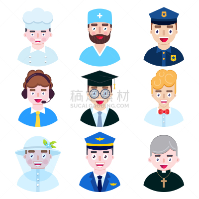 职业,人,白色背景,学生,仆人,男仆,管家,男招待,调酒师
