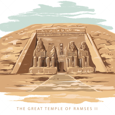 埃及,阿布辛比尔,寺庙,Mithridates VI,法老,艺术品,建造物,Rameses II,岩石,三维图形