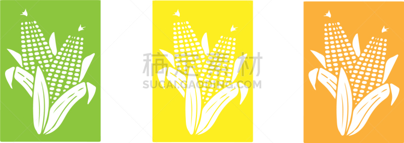 玉米,彩色背景,计算机图标,农业,蔬菜,谷物,清新,食品,熟的,烹调