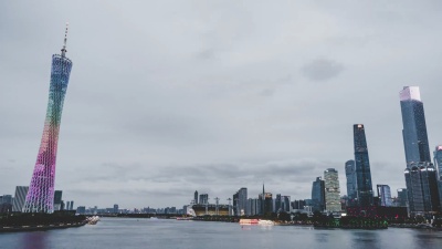 T/L WS广州市中心，日夜过渡/中国广东
