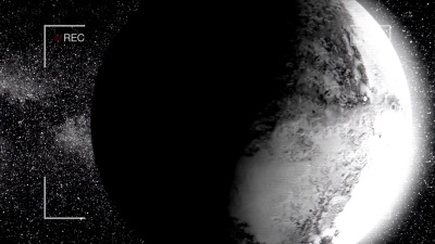 冥王星。美丽的冥王星3D动画与Alpha通道一起旋转。行星冥王星动画