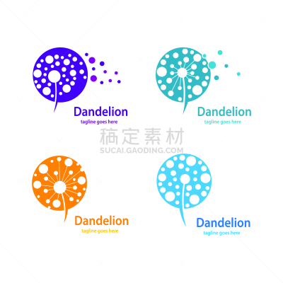 蒲公英,矢量,图标,自然,高雅,风,图像,花朵,美,叶子