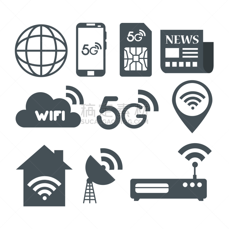 技术,5G,计算机图标,超声波,商务,球体,数据,SIM卡,联系,沟通