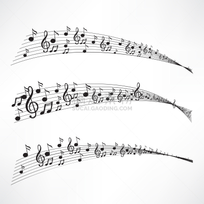 多样,乐谱,音符,音乐,白色背景,低音谱号,调号,矢量,高音谱号,剪影