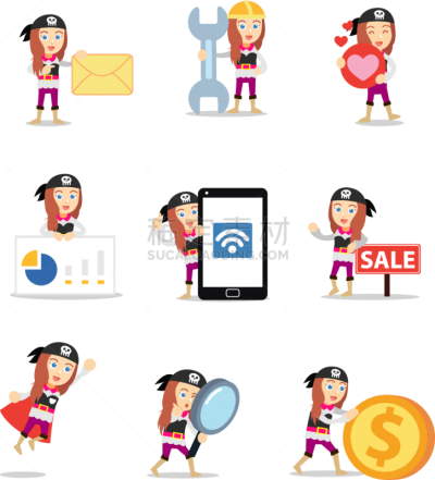 性格,女人,海盗,背景分离,交通,现代,图表,童话故事,仅女人,仅一个女人