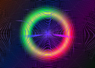 psychedelic grid bright abstract retro futuristic