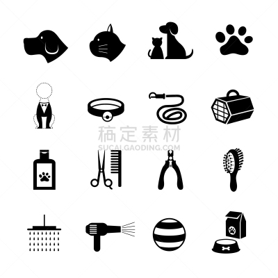 宠物,商店,理毛行为,计算机图标,指甲钳,脚印,食品,狗,头发,设备用品