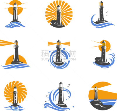 海洋,灯塔楼,波浪,国际著名景点,分离着色,夜晚,房屋,船,灯塔,品牌名称
