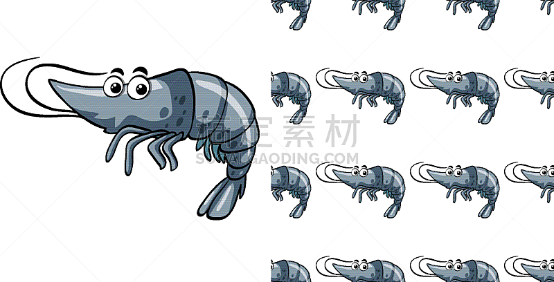 seamless background design with gray shrimp