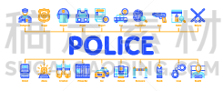 警官,极简构图,信息图表,矢量,办公室,汽车,细的,侦探,证章