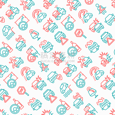 交通,细的,拖运卡车,四方连续纹样,汽车保险,绘画插图,计算机图标,矢量,三角警示架