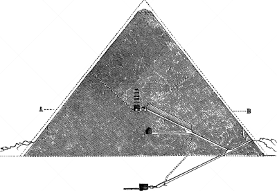 格利特金字塔,横截面,白色,矢量,非凡的,图像,建筑,雕刻图像,吉萨,复古