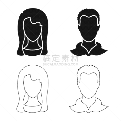 标志,设计师,分离着色,假发,男人,肖像,图像,女人,摄影,收集