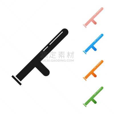 分离着色,警官,黑色,白色,转动棒,橡胶,图标,制服,安全