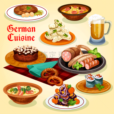 国内著名景点,食品,德国,碗,蔬菜,肉,香肠,熏猪肉,蛋糕,面包