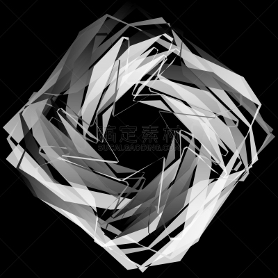 几何形状,角度,单色调,不规则的,形状,螺线,圆形,白色,黑色,忧虑