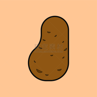 蔬菜,食品,绘画插图,矢量,分离着色,卡通,马铃薯,农业,清新,熟的