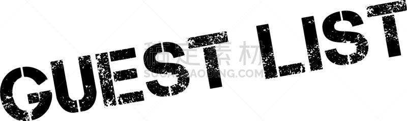 宾客名单,橡皮章,分离着色,传媒,白色,红色,事件,流行音乐会,抵押文件