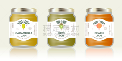 杨桃,桃子酱,猕猴桃,三个物体,白色,有机食品,自然,精神振作,香旱芹菜,包装