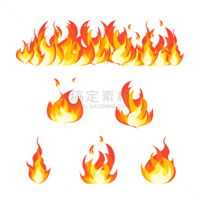 漫画,线条,火焰,火,黄色,热,红色,热情,大篝火,布置