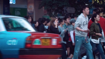 香港人潮，斑马线