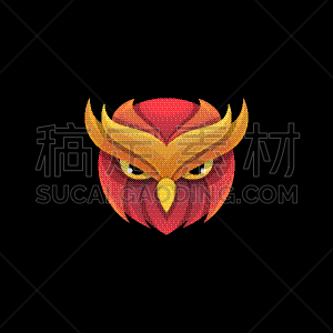 猫头鹰,模板,抽象,单身,学生,白昼,黄色,蓝色,可爱的,设计