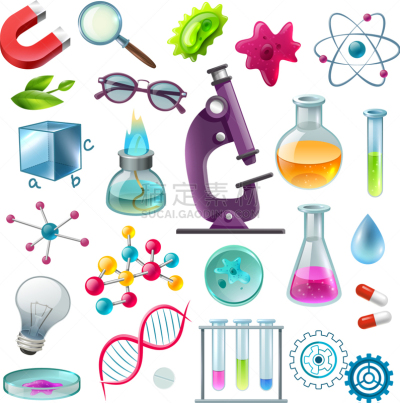 科学,计算机图标,动画片,生物学,理论设计标签,显微镜,易接近性,生物科技,科学家,技术