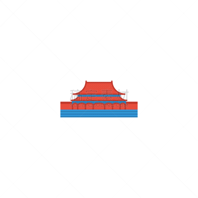 图标,平坦的,正方形,地形,红色,自然美,名声,传统,复古,旅游