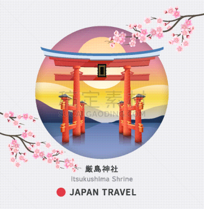 大门,鸟居,日本之神道教,严岛神社,半空中,传统,名声,樱桃,自然美