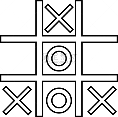 井字游戏,黑色,团体性运动,计算机图标,扁平化设计,分离着色,概念,策略,休闲