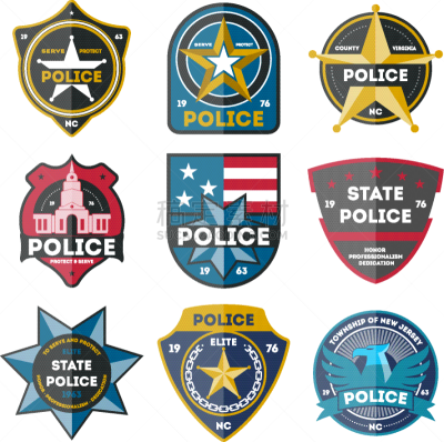 证章,警官,办公室,分离着色,制服,侦探,联邦大楼,监视