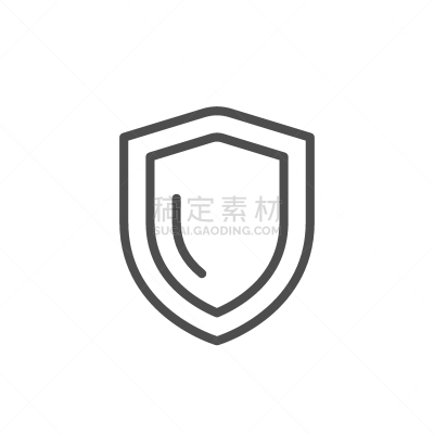 安全,盾,线图标,概念,商务,外套,边框,简单,私密,网络安全防护