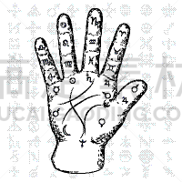 巫术,图表,符号,矢量,手,算命先生,星座,灵性,手相术,背景